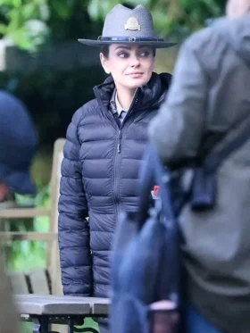 Wake Up Dead Man Mila Kunis Puffer Jacket Back