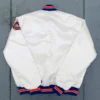 1980s NY Mets White Satin Bomber Jacket For Sale