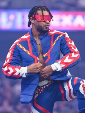AEW All In Texas Kevin Knight Blue Jacket Side