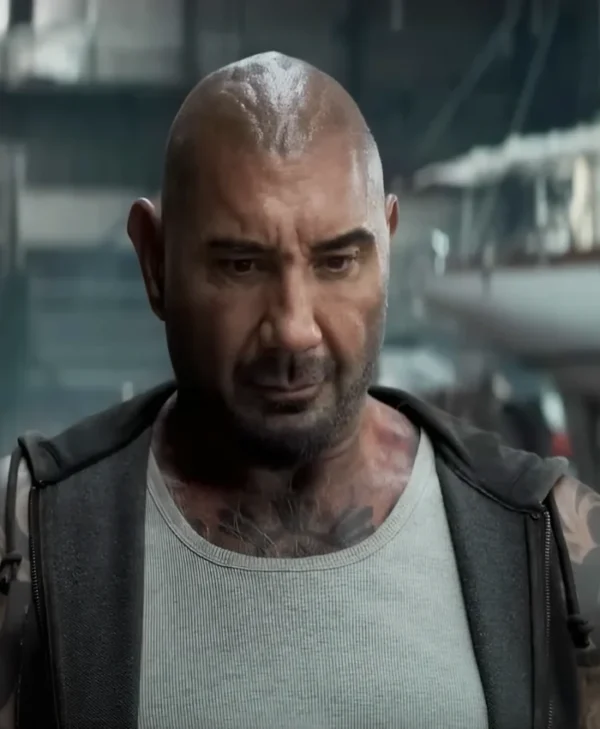 Afterburn Dave Bautista Black Hooded Vest Back