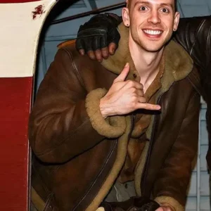 Afterburn George Somner Brown Leather Jacket