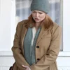 All Her Fault Sarah Snook Brown Wool Coat