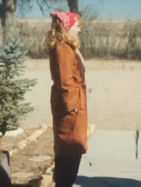 Americana Sydney Sweeney Brown Shearling Coat