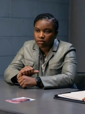 Ballard S01 Courtney Taylor Leather Blazer Front