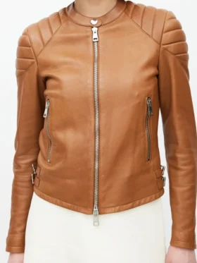 Ballard S01 Maggie Q Quilted Leather Jacket
