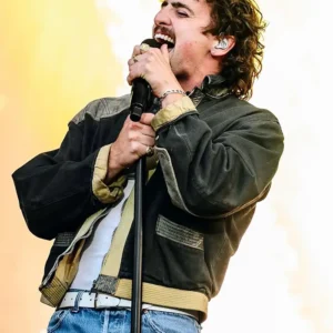 Benson Boone Governors Ball Black Jacket Side