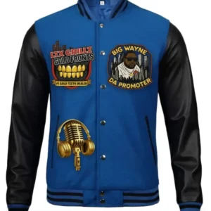 Big Wayne Grillz Gold Fronts varsity Wool Jacket