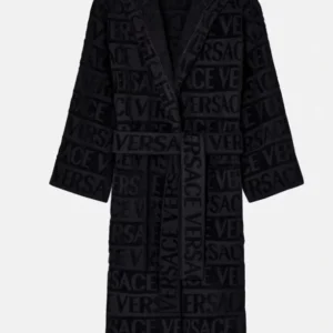 Black Hooded Versace Robe