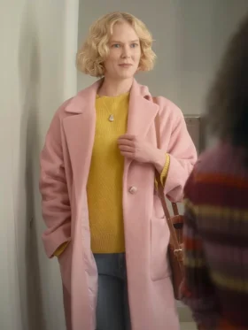Black Mirror S07 Rosy McEwen Pink Wool Coat