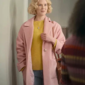 Black Mirror S07 Rosy McEwen Pink Wool Coat