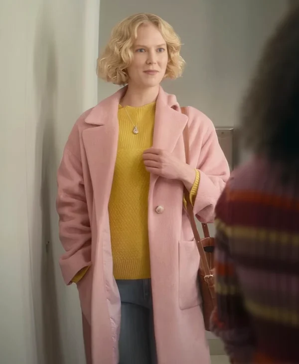 Black Mirror S07 Rosy McEwen Pink Wool Coat
