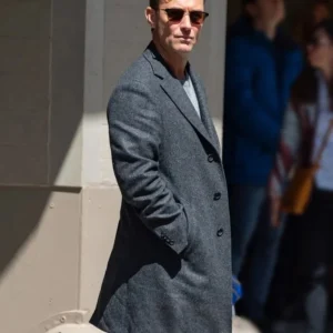 Black Rabbit Jude Law Grey Wool Coat