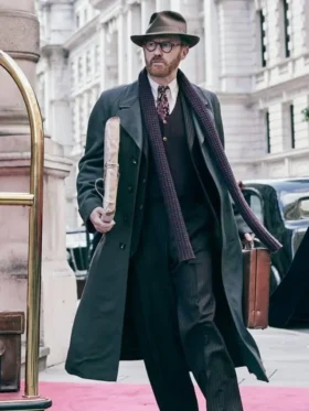 Bookish S01 Mark Gatiss Black Trench Coat