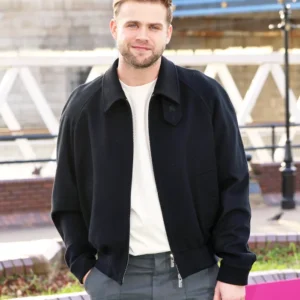 Bridget Jones Mad About the Boy Leo Woodall Black Wool Jacket