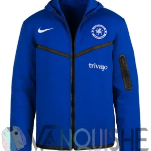 Chelsea Tech Blue Fleece Hoodie front