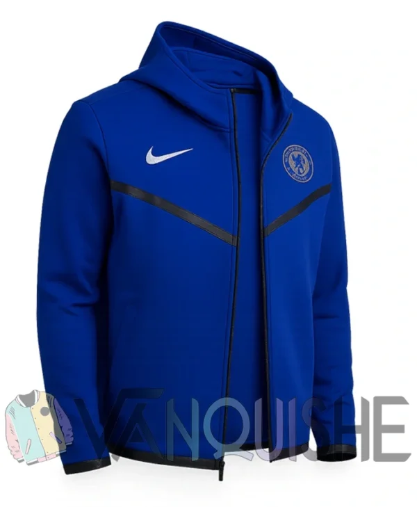 Chelsea Tech Blue Fleece Hoodie right
