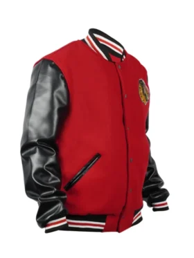 Chicago Blackhawks Campbell Red and Black Jacket For Sale