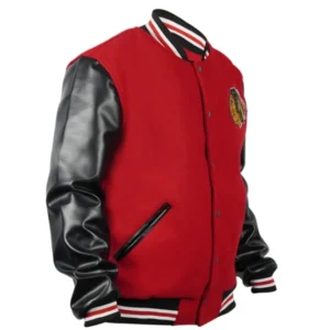Chicago Blackhawks Campbell Red and Black Jacket For Sale