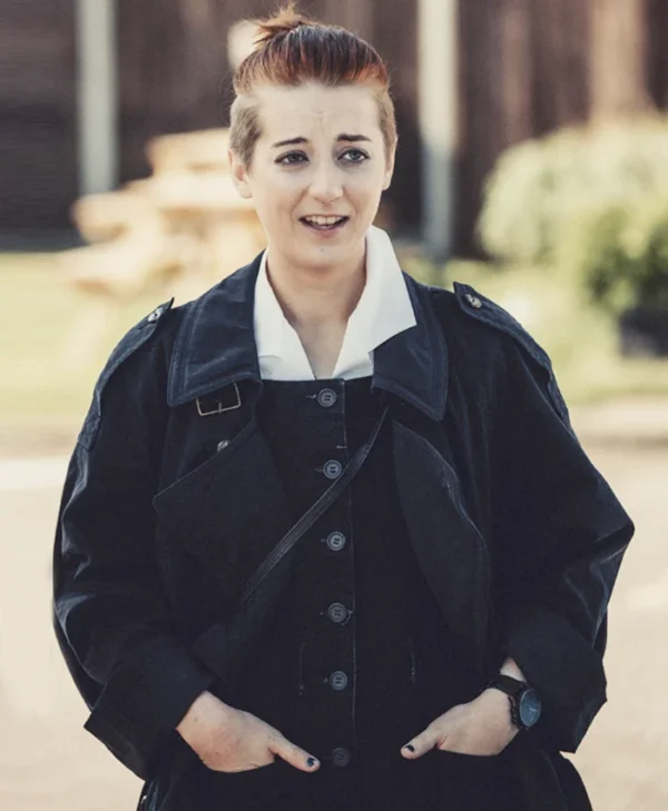 Chicken Town Amelie Davies Blue Coat Side