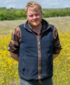 Clarkson's Farm S04 Kaleb Cooper Blue Vest Side