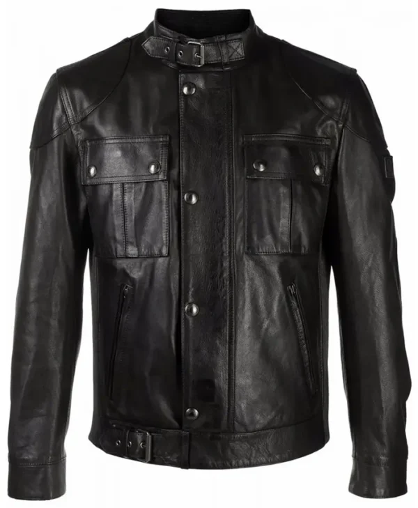 Conrad Hawkins The Resident S05 Leather Jacket shoot front