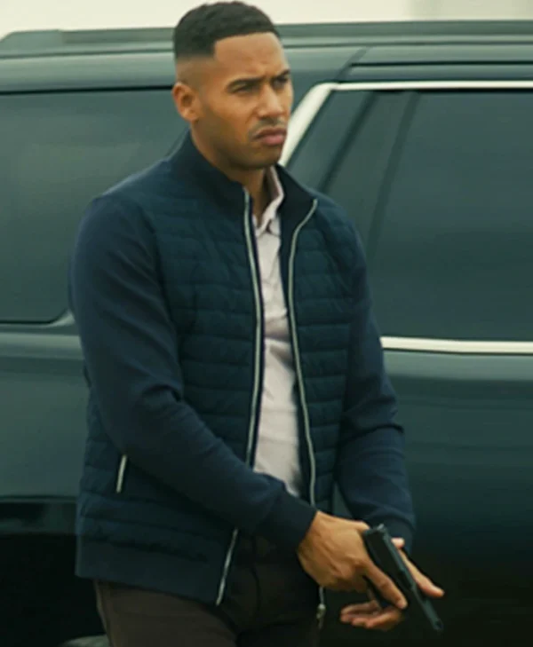 Countdown S01 Elliot Knight Blue Bomber Jacket
