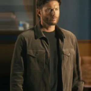 Countdown S01 Jensen Ackles Brown Suede Leather Jacket