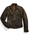 Criminal Minds Evolution S18 A.J. Cook Brown Leather Jacket
