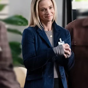 Criminal Minds Evolution S18 A.J. Cook Blue Corduroy Blazer