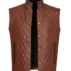 Davis Collins Ransom Canyon S01 Brown Quilted Vest Back