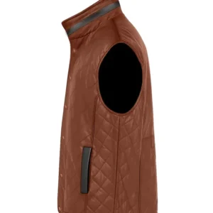 Davis Collins Ransom Canyon S01 Brown Quilted Vest Front