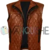 Davis Collins Ransom Canyon S01 Brown Quilted Vest front