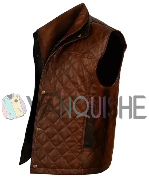 Davis Collins Ransom Canyon S01 Brown Quilted Vest left