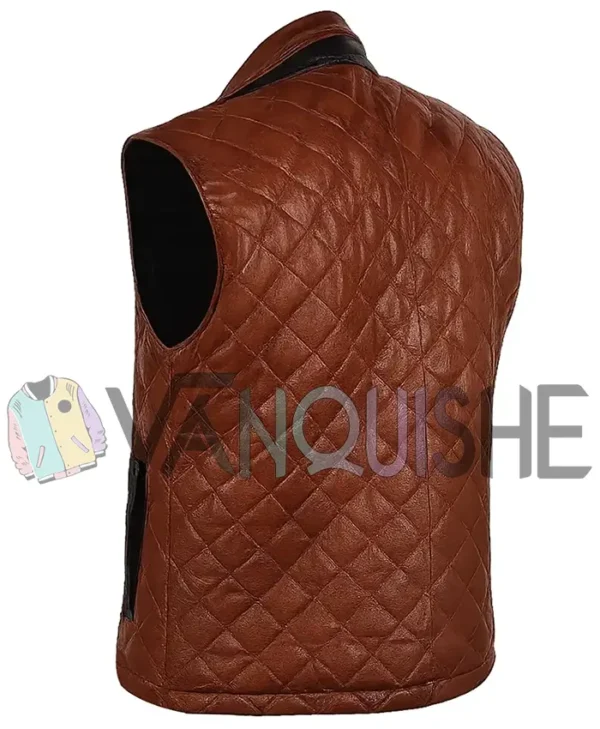 Davis Collins Ransom Canyon S01 Brown Quilted Vest left back