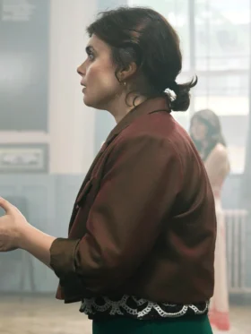 Death Valley S01 Gwyneth Keyworth Brown Blazer Back