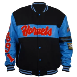 Delaware State Ole Skool Letterman Jacket front