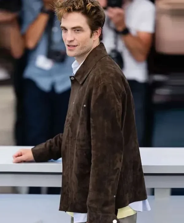 Die My Love Robert Pattinson Brown Suede Jacket