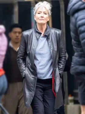 Down Cemetery Road Emma Thompson Black Coat Side