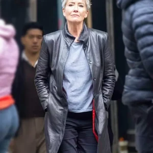 Down Cemetery Road Emma Thompson Black Coat Side