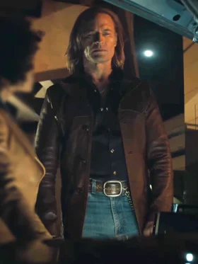 Duster S01 Josh Holloway Brown Leather Coat Side