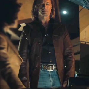 Duster S01 Josh Holloway Brown Leather Coat Side