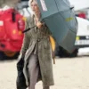 Eden Vanessa Kirby Grey Trench Wool Coat