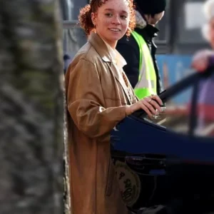 Eleanor the Great Erin Kellyman Brown Coat Side