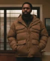 Elsbeth S02 Joshua Echebiri Brown Puffer Jacket Side