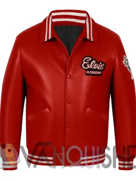 Elvis In Concert Red Bomber Jacket NEW FRONT