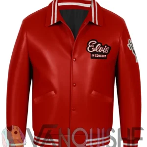 Elvis In Concert Red Bomber Jacket NEW FRONT