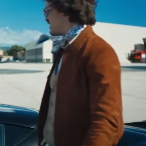 Faster Alban Lenoir Brown Suede Bomber Jacket