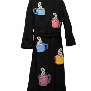 Fight Club Tyler Durden Black Bath Robe Back