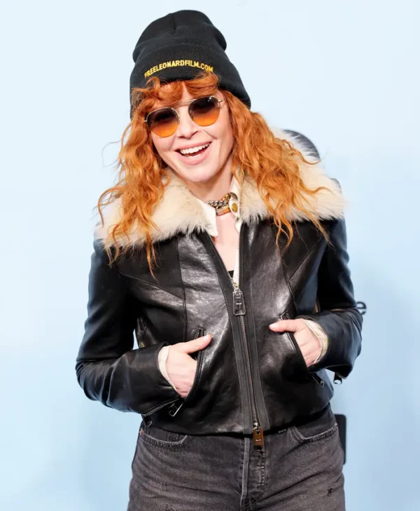 Free Leonard Peltier Natasha Lyonne Black Leather Jacket