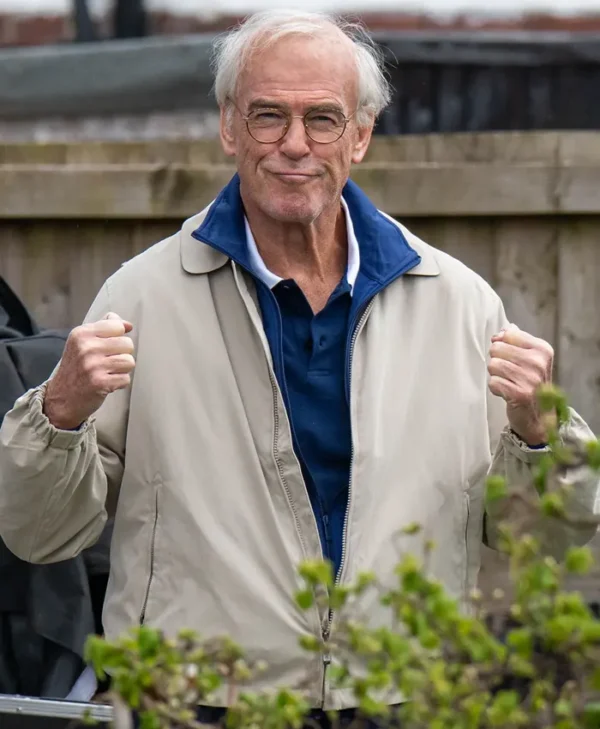 Giant Pierce Brosnan Grey Cotton Jacket